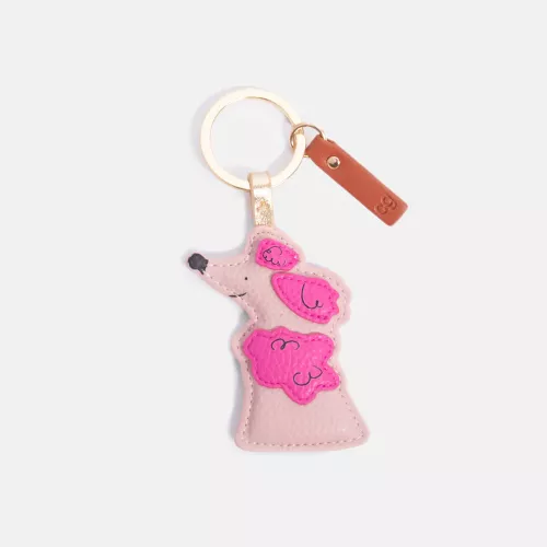 Pink Poodle Keyring
