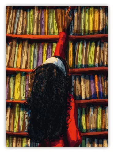 Library, Postcard