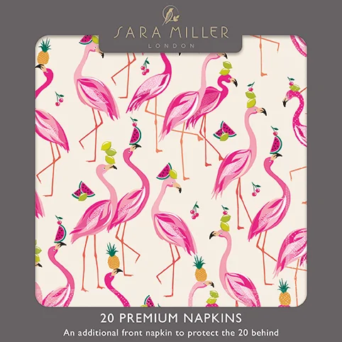 Fabulous Flamingos, Sara Miller, Napkins