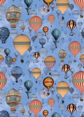 Blue Hot Air Balloons, Roll Wrap