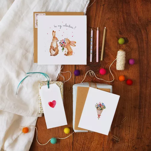Brown Paper Bouquet, Mini Card