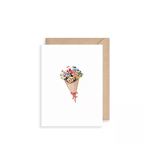 Brown Paper Bouquet, Mini Card