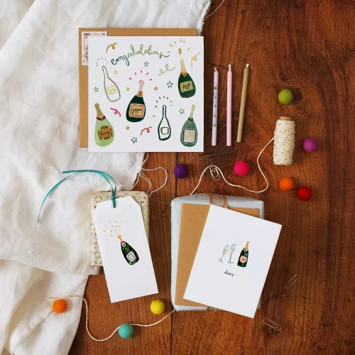 Champagne Cheers, Mini Card