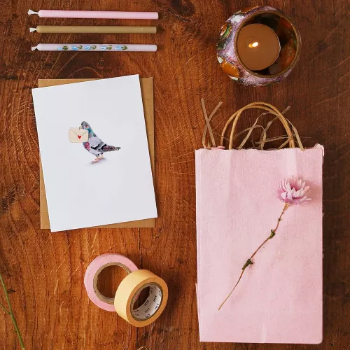 Pigeon Love Note, Mini Card