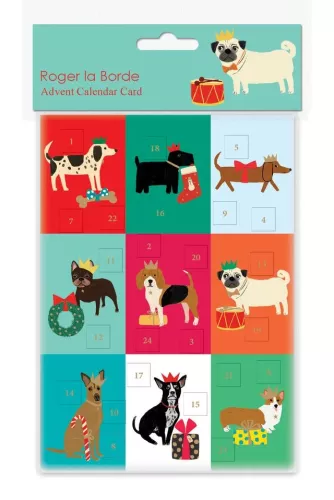 Dog Checkerboard Advent Calendar Card