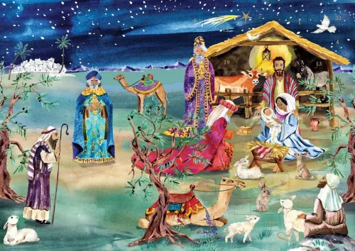 The Christmas Story Advent Calendar Card