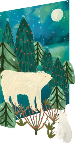 Northern Lights Lasercut Card single
