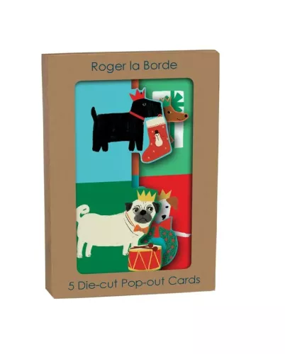 Dog Checkerboard Tri-fold Card Pack pack