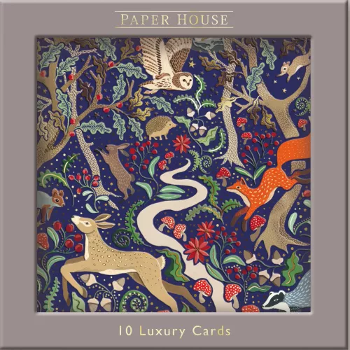 Woodland Animal Pattern, Christmas Box Premium