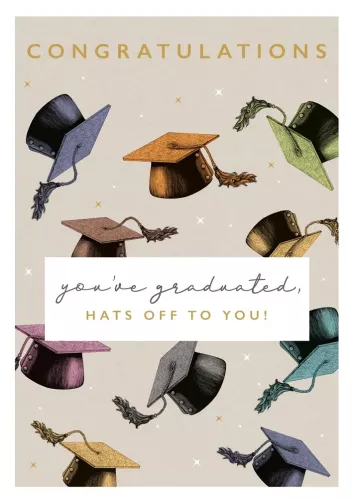 Hats Off To You Graduation, Greeting Card