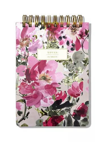 Pink Flowers Chunky Wiro Notebook (Large)