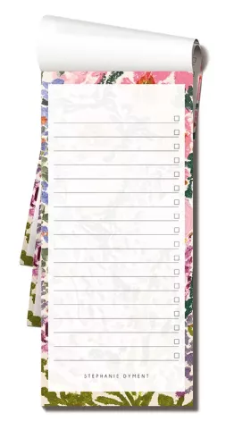 Garden Flowers Magnetic List Pad