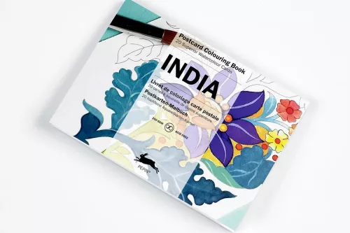 India, Postcard Colouring Book