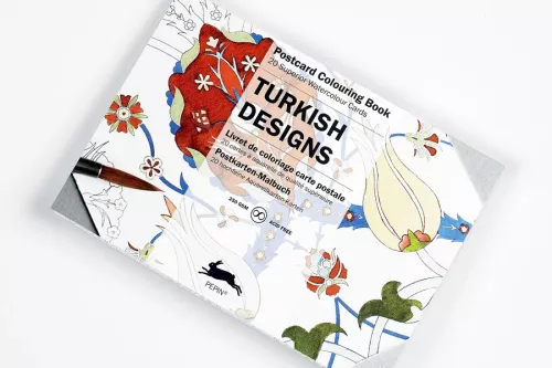 Turkish, Postcard Colouring Book