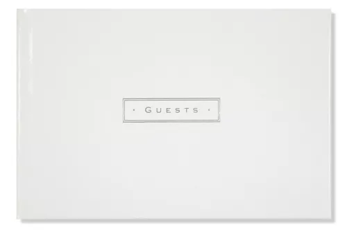 Guest Book, White Leather