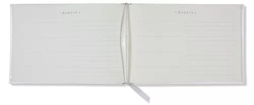 Guest Book, White Leather