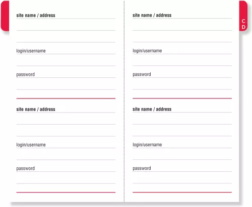 The Internet & Password Pocket Logbook