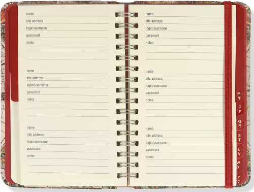 Old World Personal Internet Address & Password Logbook