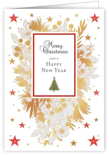 Golden Foliage, Christmas Greeting Card