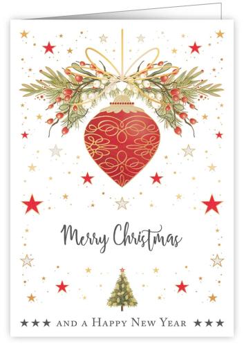 Red Ornament, Christmas Greeting Card