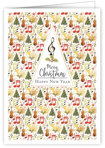 Music Themed, Christmas Greeting Card