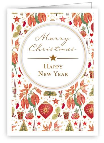 Christmas Red Icons, Mini Christmas Card