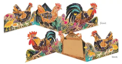 Chickens, Die-Cut 3D Card