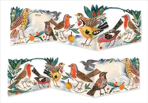Winter Garden Birds, 3 fold die cut