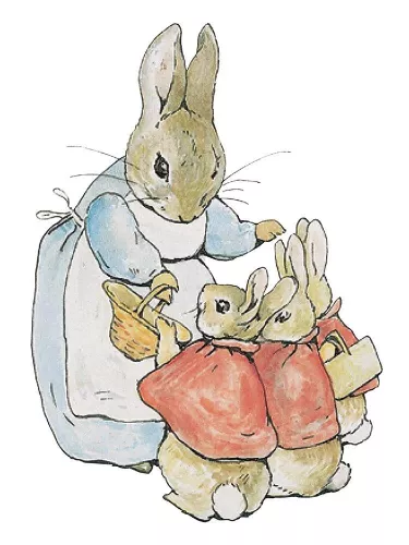 Mrs Rabbit minicard