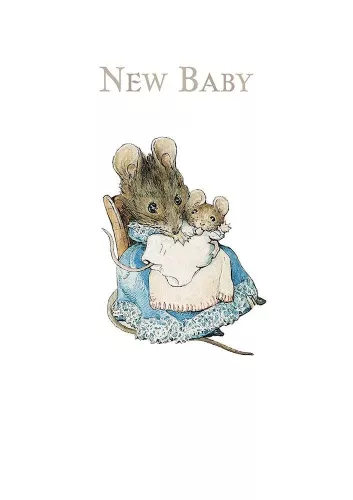 Hunca Munca New Baby, Greeting Card