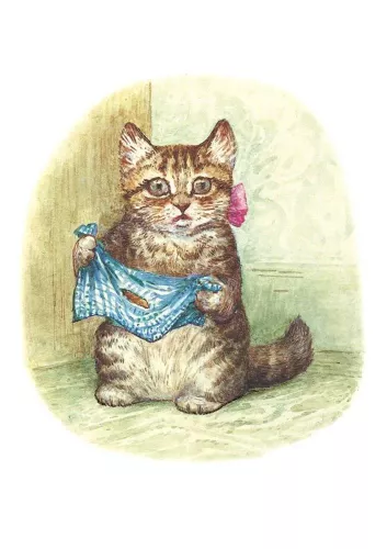 Miss Moppet blank, Greeting Card