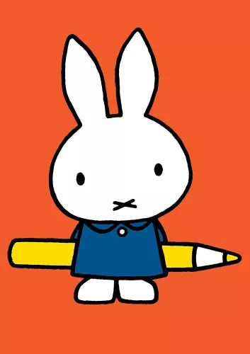 Miffy with Pencil, Greeting Card