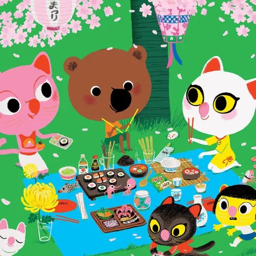 Mouk square picnic, Greeting Card