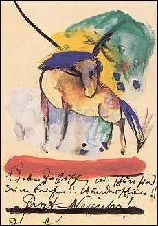 F.Marc/Cheval-Horse, Greeting Card