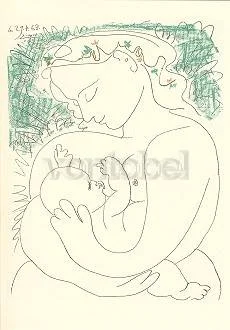 Picasso/Mother & Child, Greeting Card