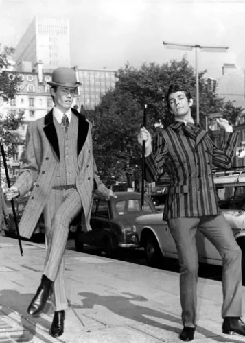 Modelling latest Carnaby Street,1966, Greeting Card