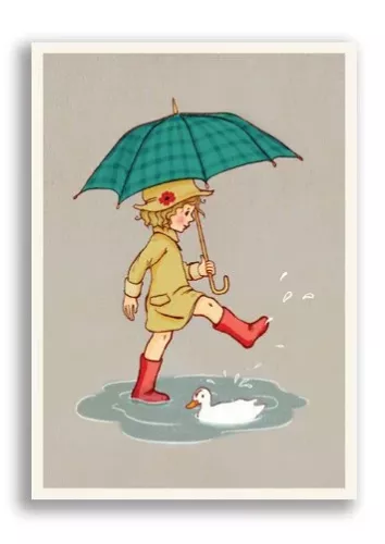 Umbrella, Playtime Postcard