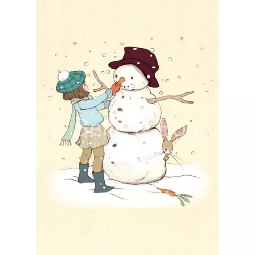 Belle & the Snowman , B & B Xmas Postcards