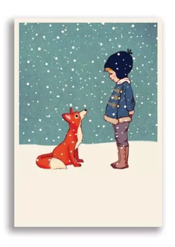 Hello Mr Fox, Playtime Xmas Postcard