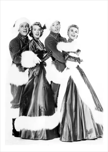 White Christmas starring B.Crosby, R.Clooney, D.Kaye&V.Ellen, 1954, Greeting Card