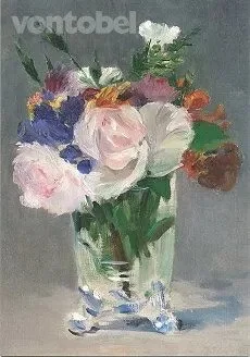E. Manet/ Flowers in a Crystal Vase, Greeting Card