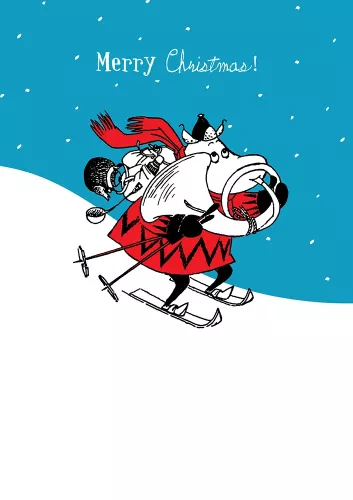 Moomin Merry Christmas blue