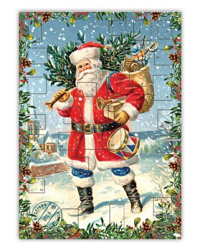 Father Christmas with Gifts, Advent Calendar, A3