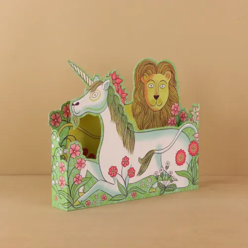 Lion & Unicorn Die-cut Card