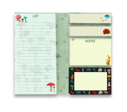 Anna Stead: Mushrooms & Fungi Sticky Notes Folder