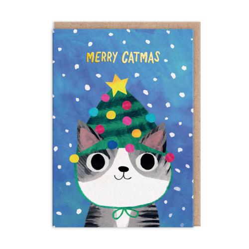 Tree Hat Kitty Greeting Card (A6)