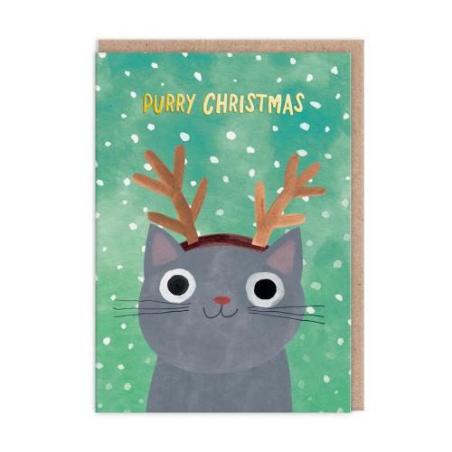 Reindeer Kitty Greeting Card (A6)