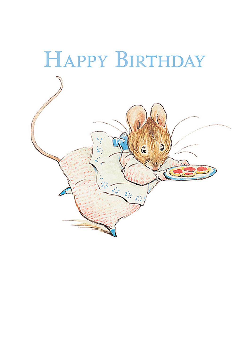 Beatrix Potter Appley Dapply Happy Birthday, Greeting Card