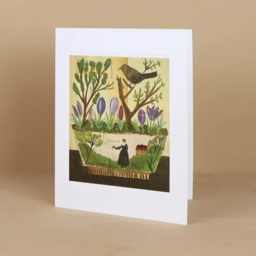 Spring Garden Bowl Greeting Card