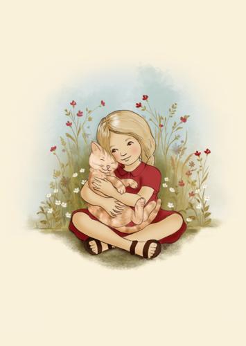 Cats Garden, Postcard